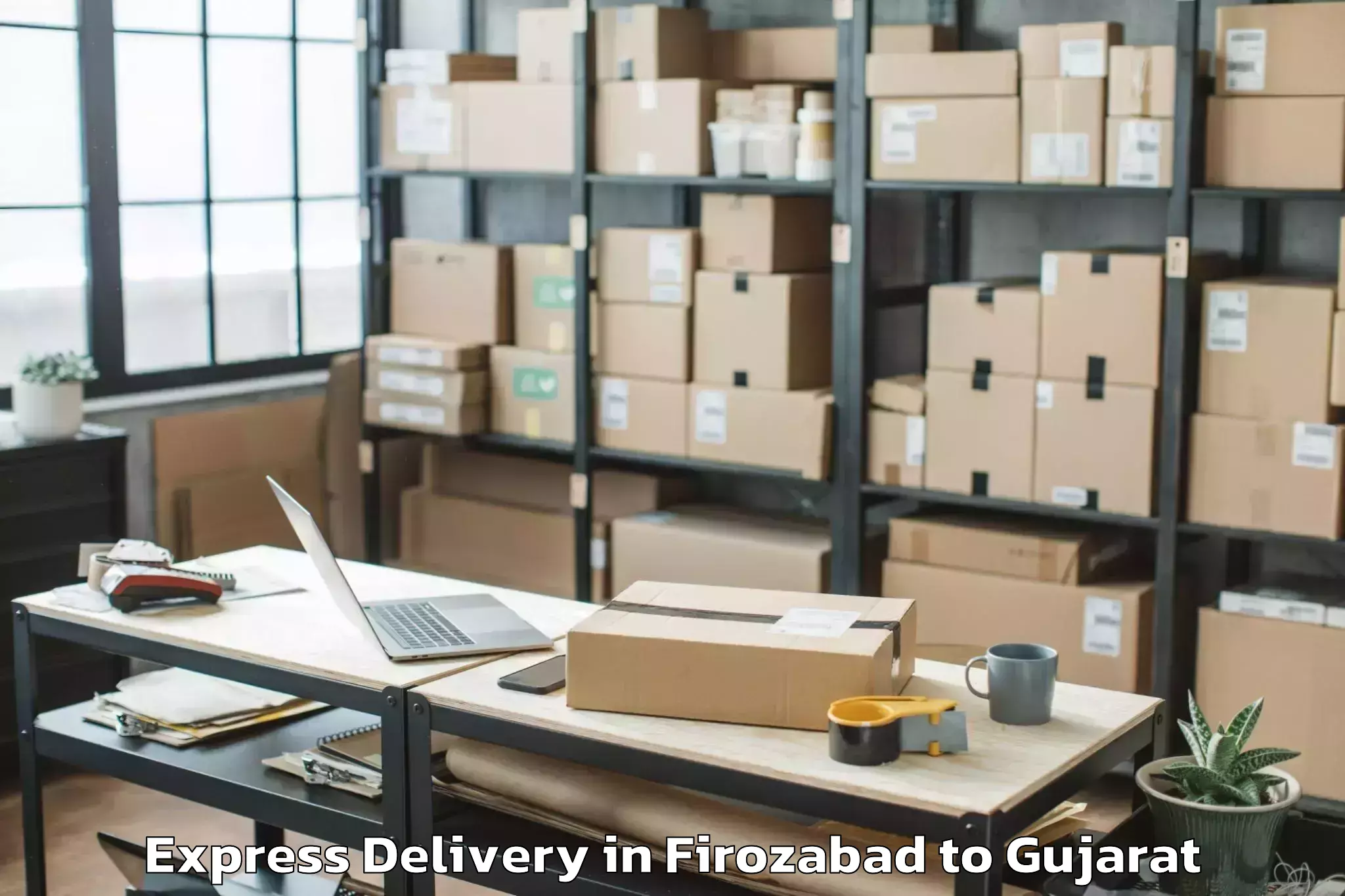 Leading Firozabad to Marwadi University Rajkot Express Delivery Provider